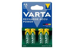 Перезаряжаемые батарейки АА VARTA ACCU AA 2100mAh BLI 4 шт (READY 2 USE)