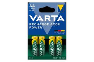 Перезаряжаемые батарейки АА VARTA ACCU AA 2600mAh BLI 4 шт (READY 2 USE)