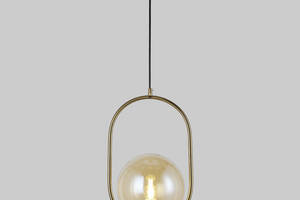 Подвесной светильник с коричневым шаром 20 см Lightled 916-40-1 BRZ+BR