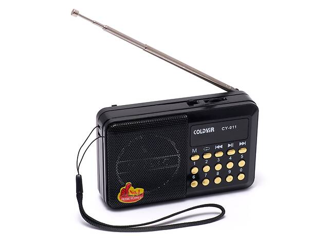 Портативное аккумкляторное FM- радио coldyir cy-011 С разъемом для USB и карты памяти черное