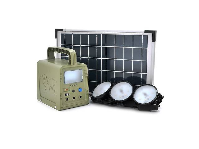 Портативный фонарь BRAZZERS BRPF-CF42/18, Solar panel 18W, LiFePO4 - 42Wh, DC: 2x3.2V, USB:: 1x5V/2A, 3x6W Led лампы...