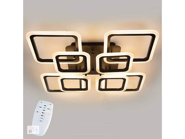 Потолочная LED люстра светильник светодиодный черный Sunlight 5331/4+4