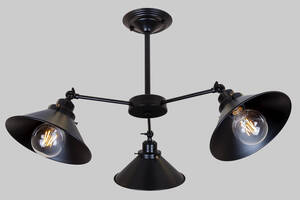 Потолочная люстра на 3 лампы Lightled 52-F103-3 BK