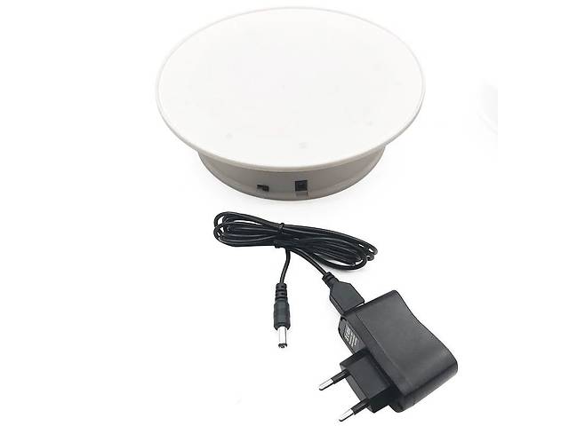 Поворотний стіл для предметної зйомки та 3D фото Heonyirry C366, діаметр 20 см, білий