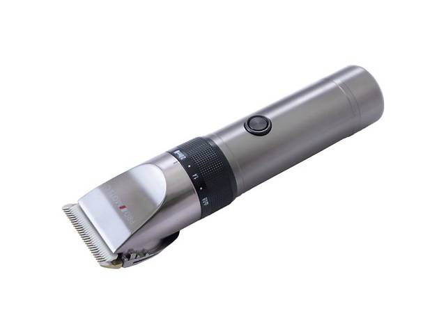 Профессиональная аккумуляторная машинка для стрижки волос Promotec PM 358 Серебро