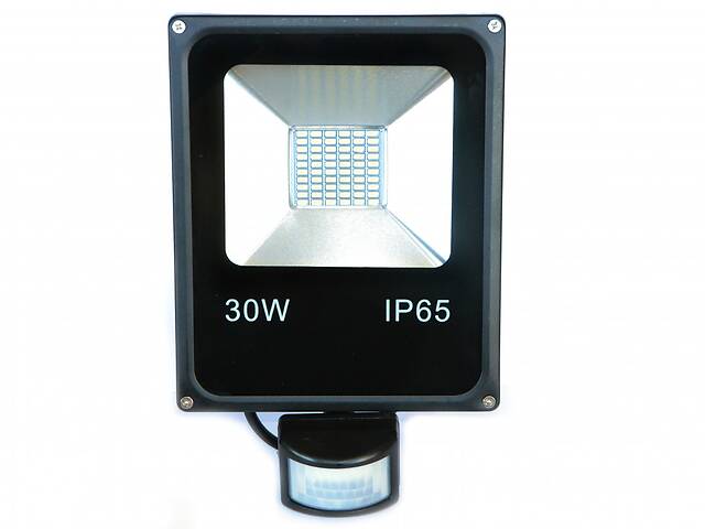 Прожектор с датчиком движения Brille LED IP65 30W HL-12 Черный L123-019