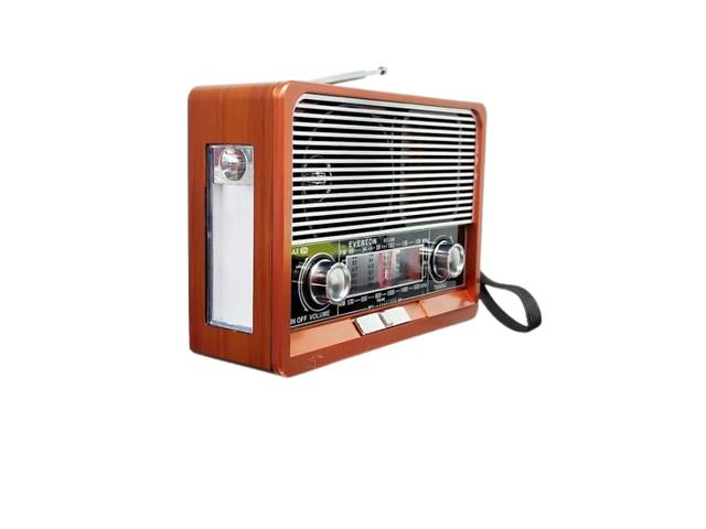 Радиоприемник на аккумуляторе Everton RT-306 FM/AM/SW/Bluetooth/USB с фонариком (1756375712)