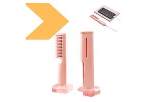 Расческа для волос прямая с USB-интерфейсом, HAIR COMB 297, розовий (42977-HAIR COMB_191)