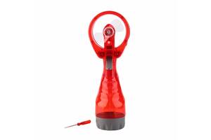 Ручной мини вентилятор с водой, на батарейках, Water Spray Fan, Красный, с водяным распылением (ST)
