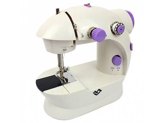 Швейная машинка Sewing Machine с педалью 4в1 Бело-фиолетовая (FHSM-202)