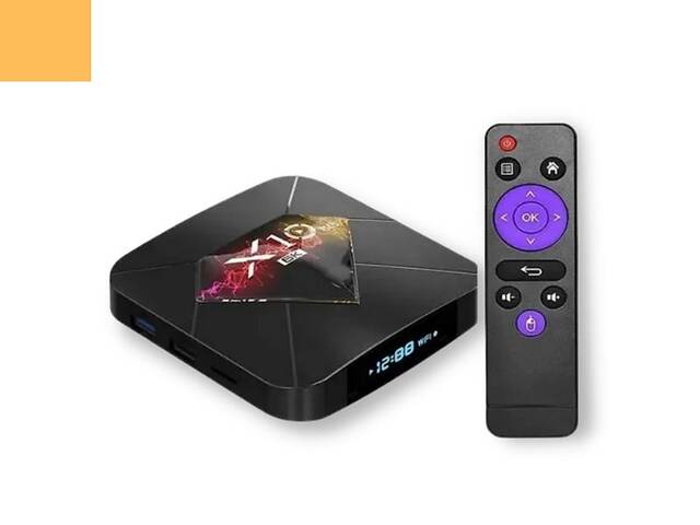 Смарт приставка Медиаплеер стационарный Android TV Box XPRO X10 PLUS 4/64 Gb Android 9 (X10 PLUS)