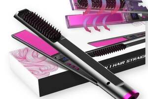 Современный выпрямитель для волос 3в1 Hair Straightener Серебристый (HS_366)