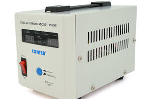 Стабилизатор напряжения релейный Conter SVR--PLUS-1000VA/750W однофазный, напольного монтажа, LED дисплей, DC150-270V...