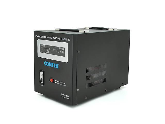 Стабилизатор напряжения релейный Conter SVRH-10000VA/7000W однофазный, напольного монтажа, LED дисплей, DC150-270V, A...