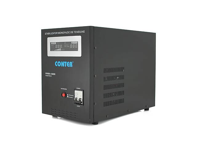 Стабилизатор напряжения релейный Conter SVRH-15000VA/10500W однофазный, напольного монтажа, LED дисплей, DC150-270V...