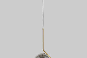 Стеклянный подвес с шаром 20 см Lightled 916-3815-1 BRZ+BK