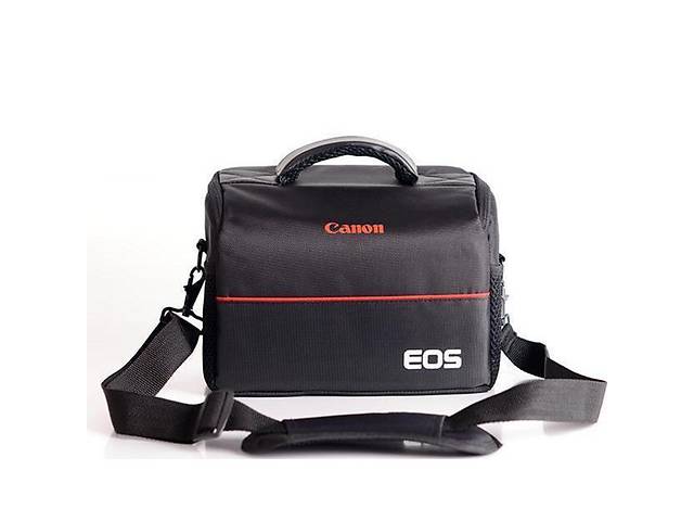 Сумка для фотоапарата Canon EOS протиударна, Чорний з червоним ( IBF009B )