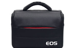 Сумка для фотоаппарата Canon EOS противоударная Черный с красным с дождевиком (IBF030BRD)