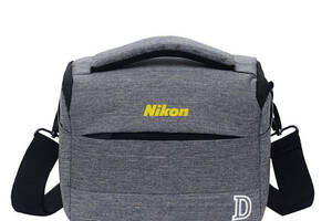 Сумка для фотоаппарата Nikon D противоударный чехол Серый с черным (IBF063SB1)