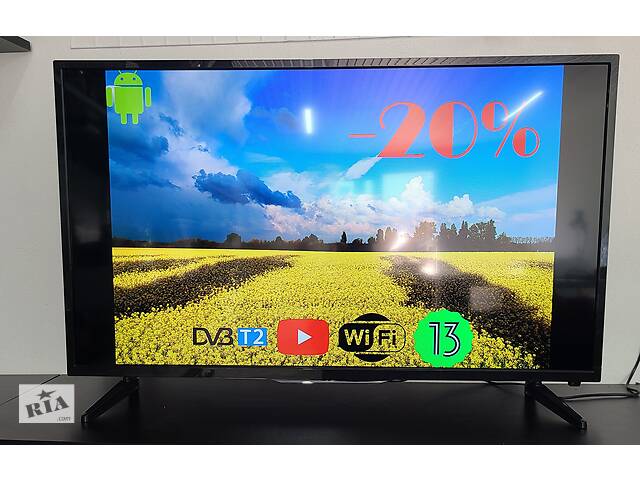 Телевизор Smart TV Android 13 45 дюймов | Wi-Fi телевизор Smart TV 13 45 дюймов