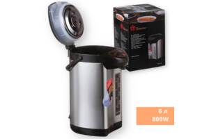 Термопот (чайник-термос) 6 л Domotec MS-6000 серебристо-черный 800W (MS-6000_1169)