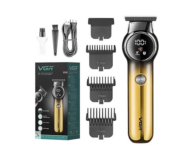 Триммер для стрижки волос и бороды VGR V-989 Gold