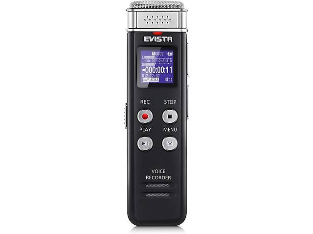 Цифровий диктофон EVISTR 32 ГБ, диктофон з голосовим керуванням та відтворенням