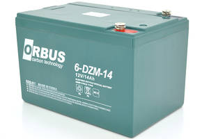 Тяговая аккумуляторная батарея AGM ORBUS 6-DZM-14, 12V 14Ah M5 (151х98х101 мм) Green Q4