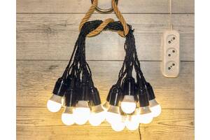 Уличная Ретро Гирлянда Для Помещения и Улицы RETRO LAMPA Винтаж 5 метров 11 ламп LED 4W (Лампа Экономка) влагозащита...