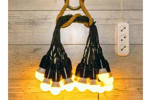 Уличная Ретро Гирлянда Для Помещения и Улицы RETRO LAMPA Винтаж 5 метров 11 ламп LED 4W (Лампа Экономка) влагозащита...