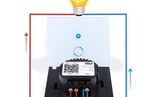 Умный выключатель Sonoff Light T1 на стене, Wi-Fi, удаленное управление