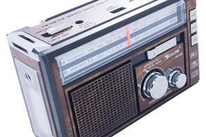 Универсальное радио с фонариком/USB/SD/аккумулятором Golon RX-382 FM/AM/SW с фонарем LED Коричневый (1931180060)