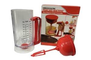 Универсальный миксер Pancake Machine на батарейках 1200ml красный (Pancake 1200ml_395)