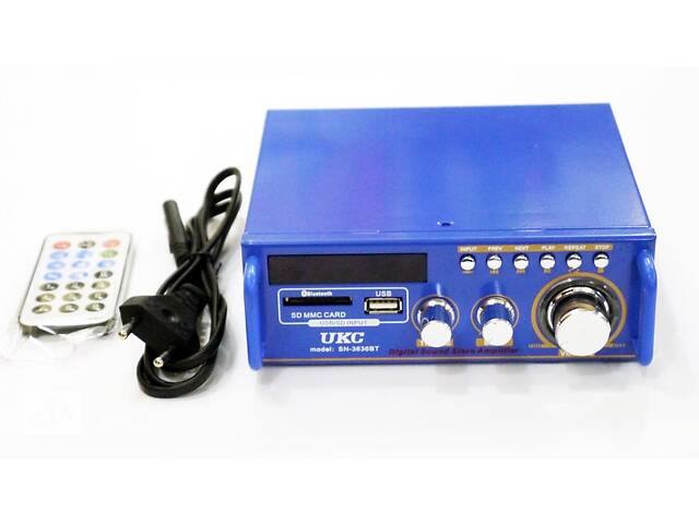 Усилитель UKС SN-3636BT - USB,SD,FM,MP3! 120W+120W 2х канальный