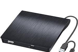 Внешний привод CD/DVD BEVA, USB 3.0 типа C, портативный привод CD/DVD +/-Rw, тонкий проигрыватель DVD/CD для п