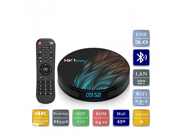 Vontar HK1 MAX Smart TV Box 4/64 Гб ТВ приставка