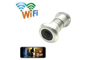 Видеоглазок wifi c датчиком движения, подсветкой и записью HQCam 405B, 2 Мп, серебристый