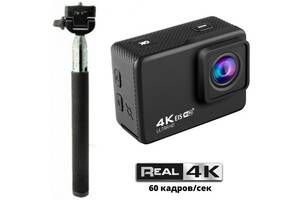 Відеокамера XPROTYPE REAL4K EIS екшн камера з REAL4K зйомкою та EIS + Монопод у комплекті!