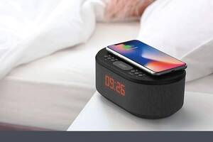 Вітрина! Радіобудильник з бездротовою зарядкою I-box Dawn, FM-радіо, Bluetooth-колонка, підсвічування