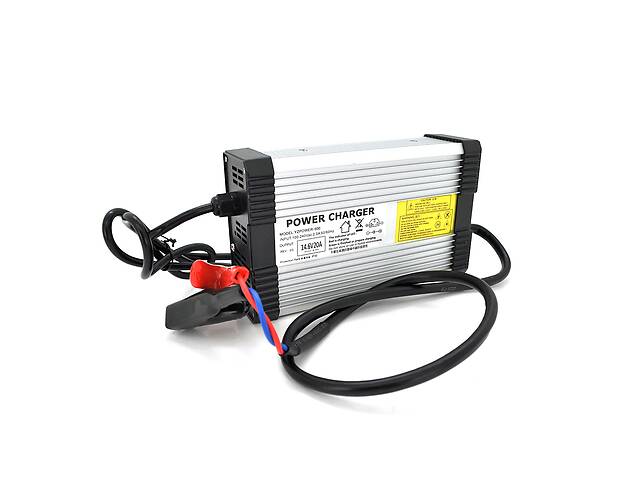 Зарядное устройство для аккумуляторов Merlion LiFePO4 12V(14,6V)-20A-240W + крокодилы, BOX, Q25