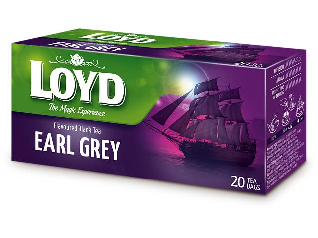 Чай черный Loyd Earl Grey с Бергамотом пакетированный 20 шт