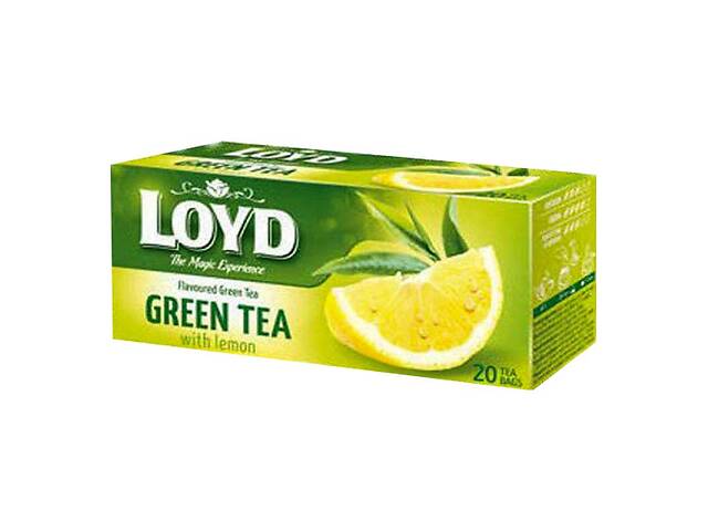 Чай в пакетиках Loyd, Green Tea, lemon 1,5г*20шт