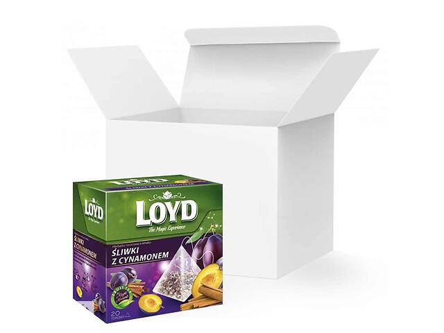 Чай в пирамидках Loyd Plum&Cinnamon, слива и корица 2г*20шт, 20уп.