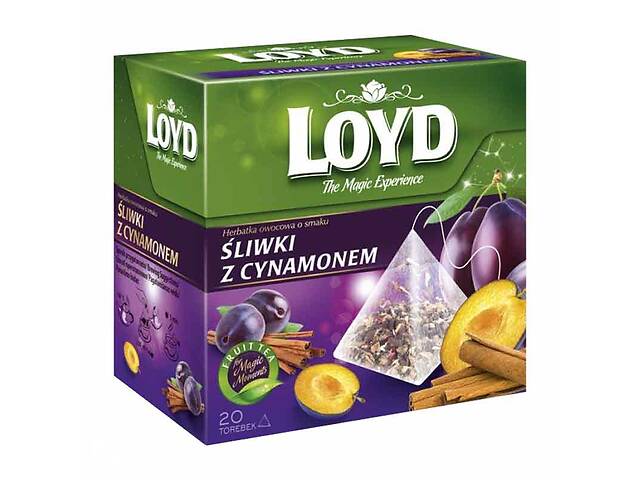 Чай в пирамидках Loyd Plum&Cinnamon, слива и корица 2г*20шт