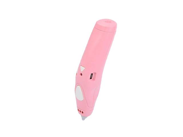 3D ручка K9920, 15,5см, тип філомента-PCL, на акумуляторі, USB-шнур (Рожевий)