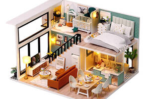 3D Румбокс кукольный дом-конструктор DIY Cute Room L-031-B/C Вилла Комфортная жизнь 24.5 х 15 х 20.5 см (6683-22892)