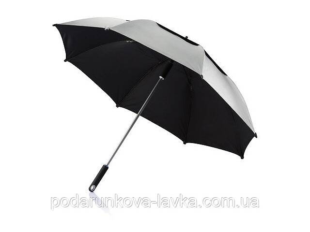 Антиштормовой зонт-трость Ураган, серый