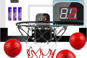 Баскетбольне кільце TREYWELL з електронним табло, 3 м'ячі та 3 батареї