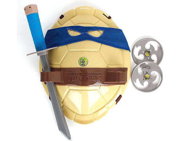 Боевой набор Леонардо Черепашки Ниндзя - маска, панцирь, 2 сюрикена, меч SKL14-207691