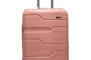 Валіза середня M поліпропілен Milano bag 0306 65×42×28см 56л Рожевий